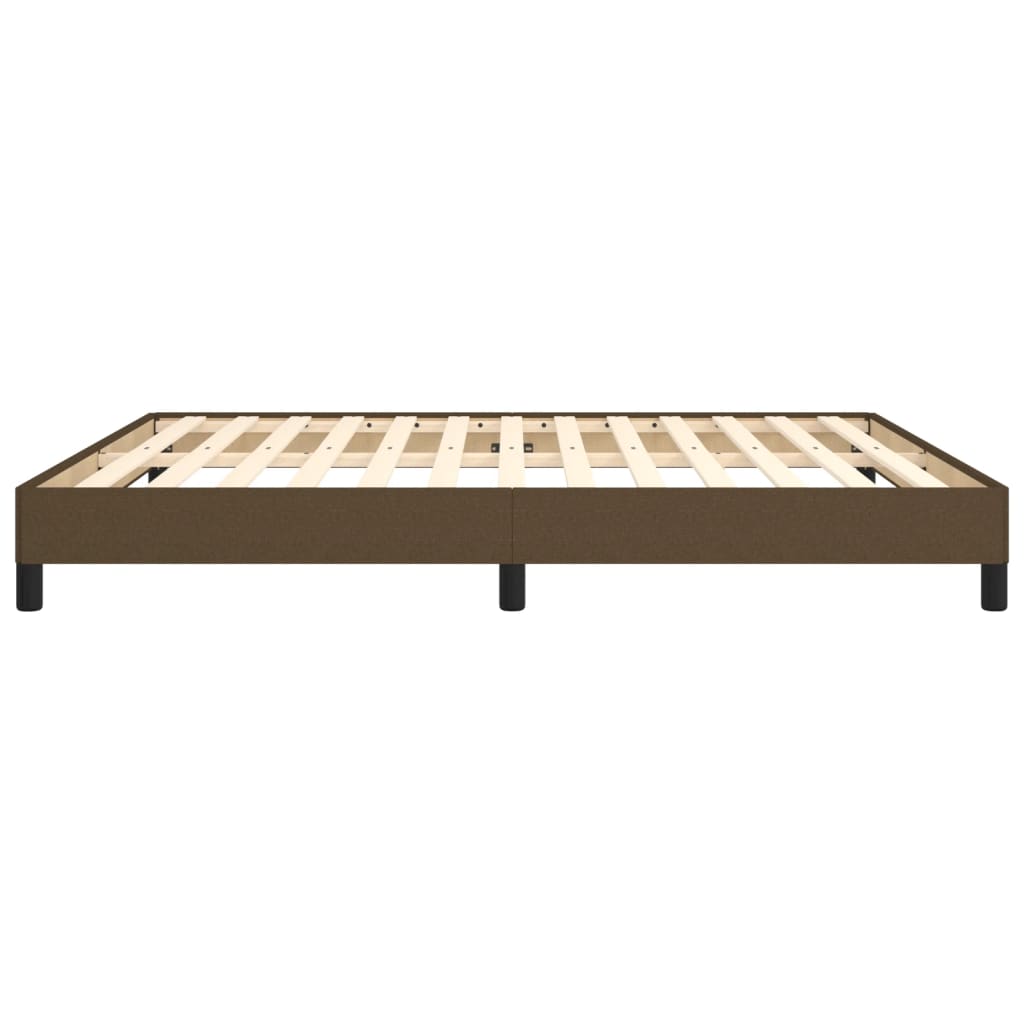 Bed frame dark brown 160x200 cm fabric