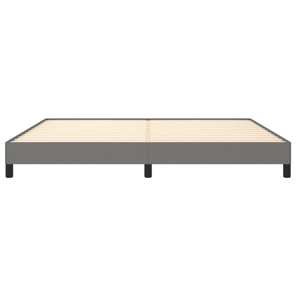 Cadre de lit tissu gris foncé 200x200 cm