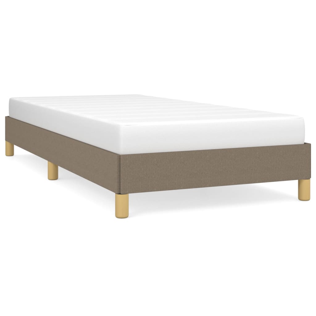 Cadre de lit tissu taupe 90x200 cm