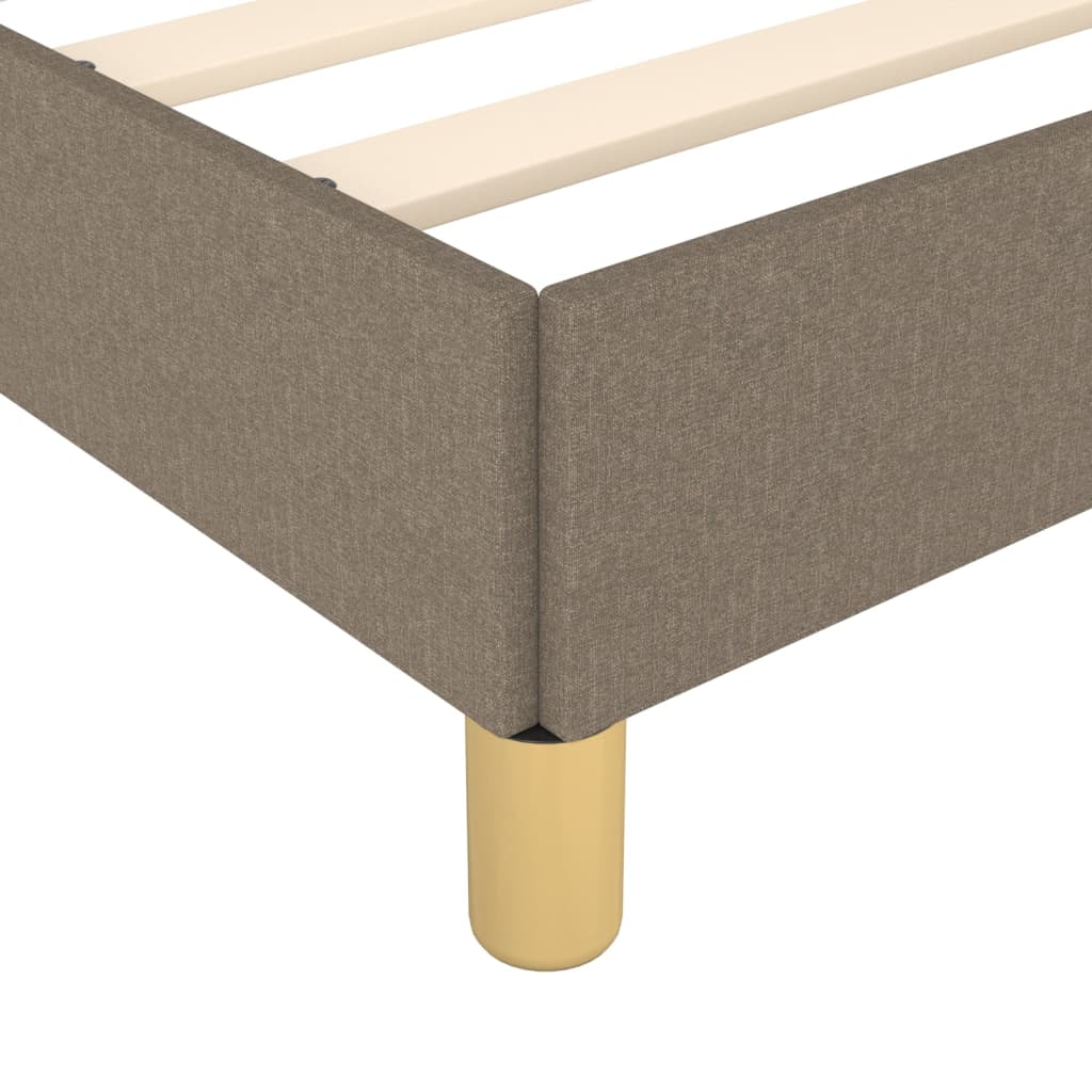 Cadre de lit tissu taupe 90x200 cm