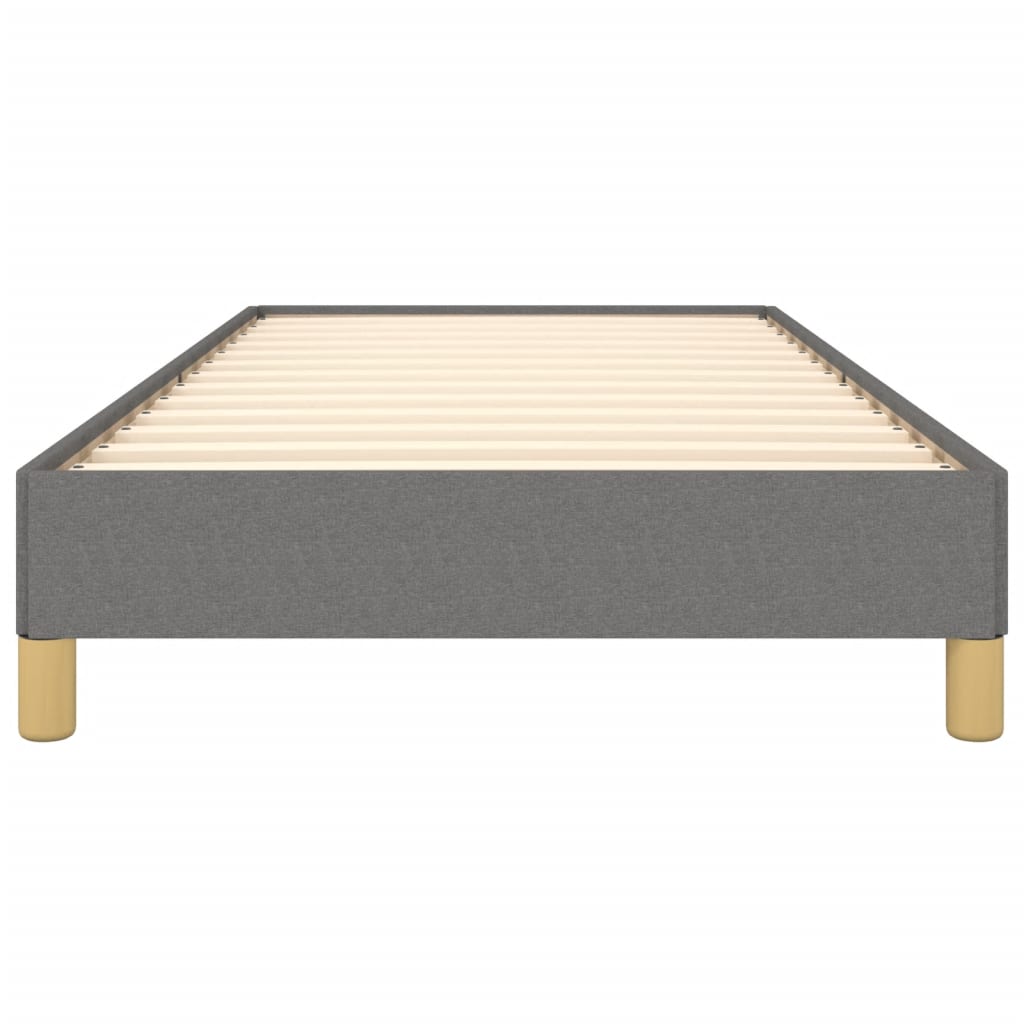 Bed frame dark gray 100x200 cm fabric
