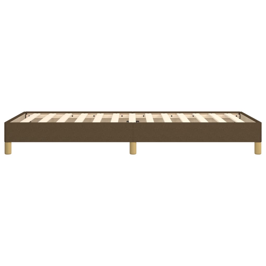 Bed frame dark brown 100x200 cm fabric