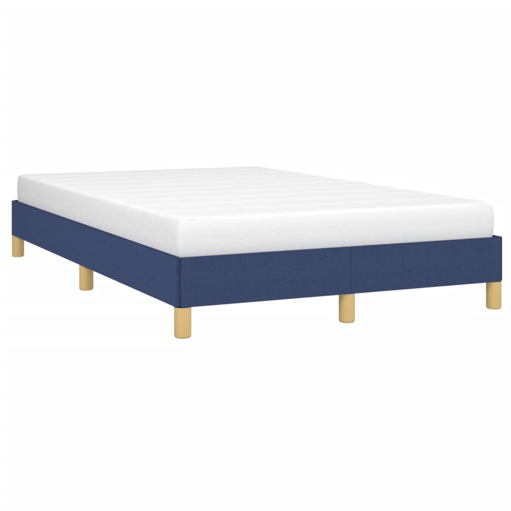 Bettgestell ohne Matratze Blau 120x200 cm Stoff