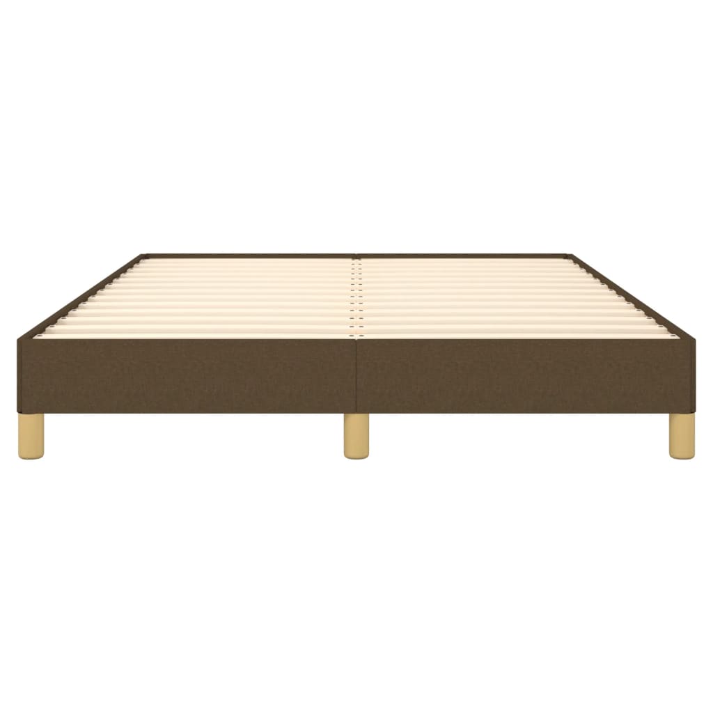 Cadre de lit tissu marron foncé 140x200 cm