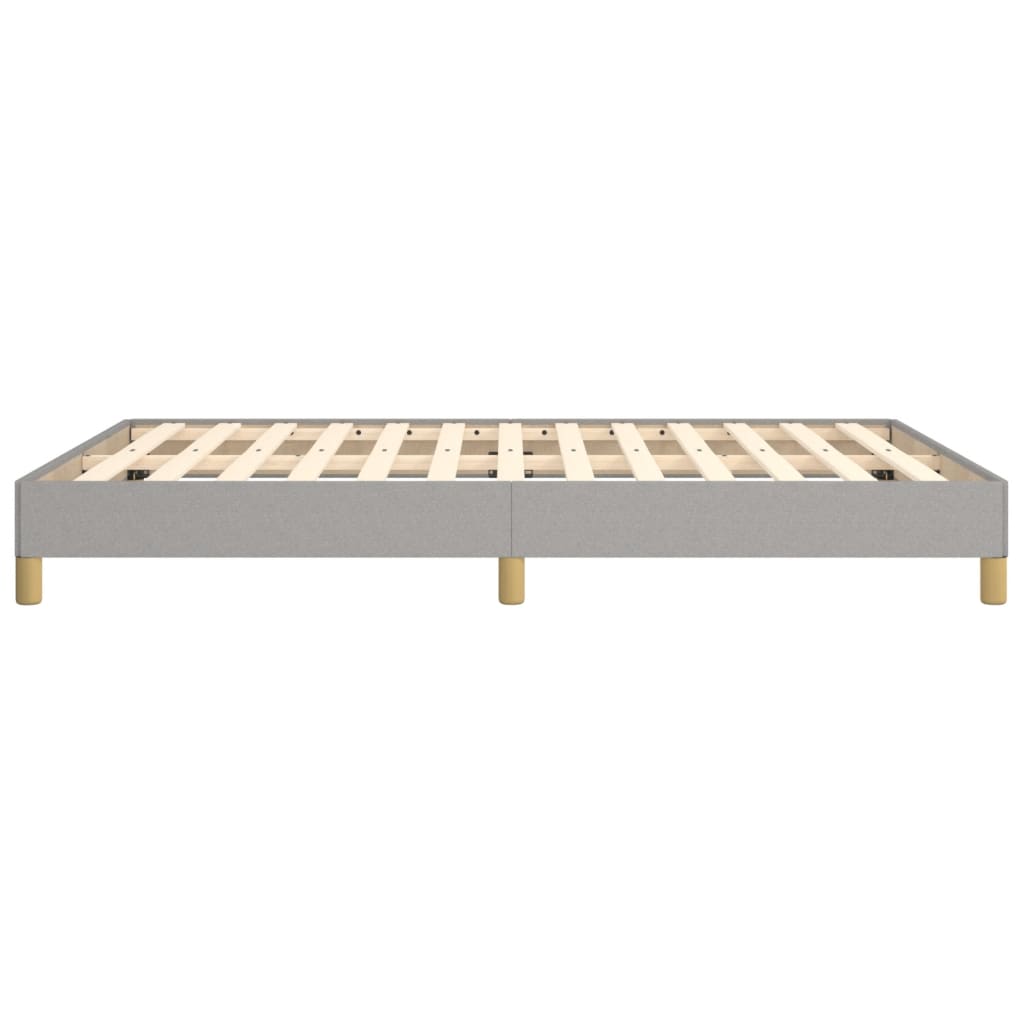Bettgestell ohne Matratze Hellgrau 160x200 cm Stoff