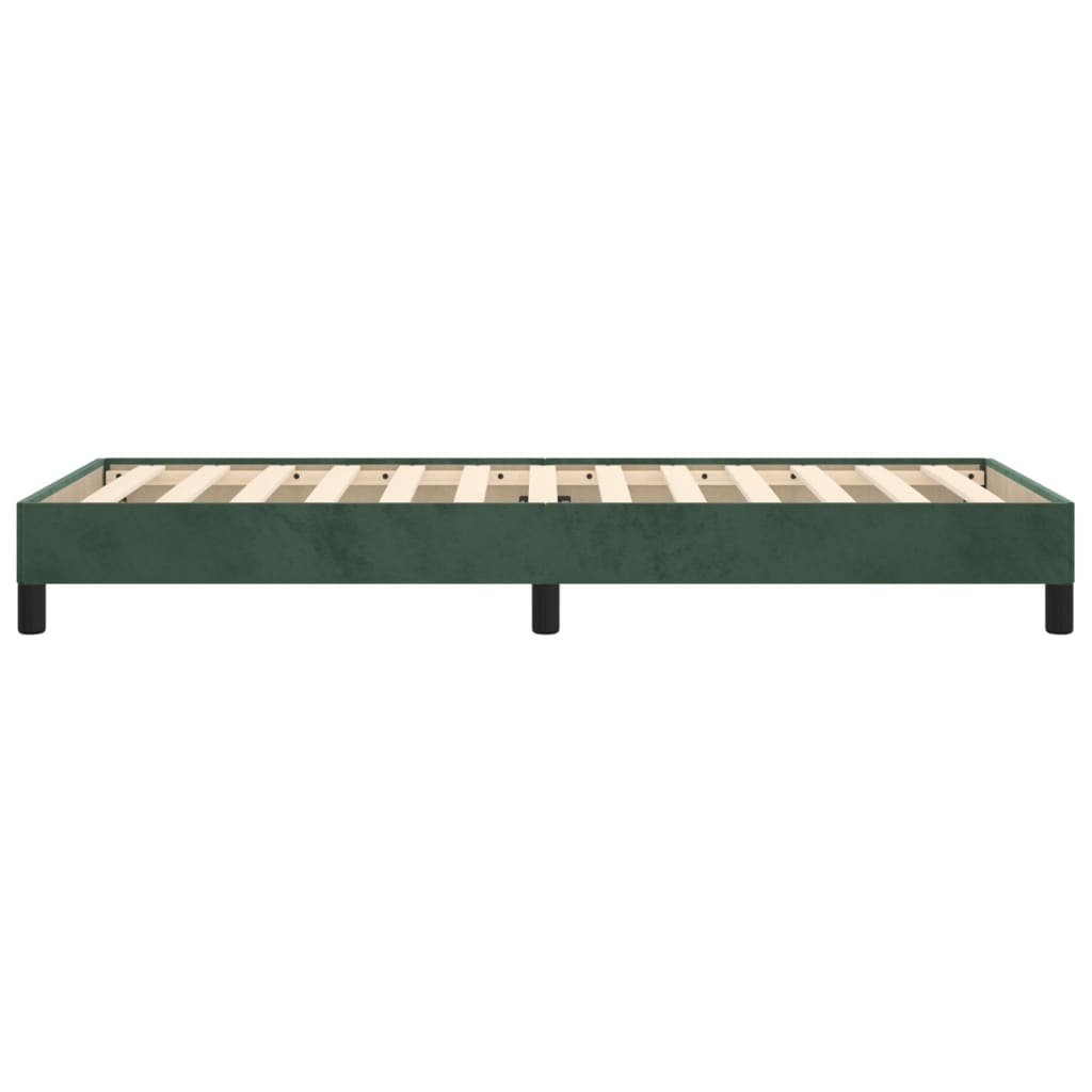 Bettgestell ohne Matratze Dunkelgrün 80x200 cm Samt