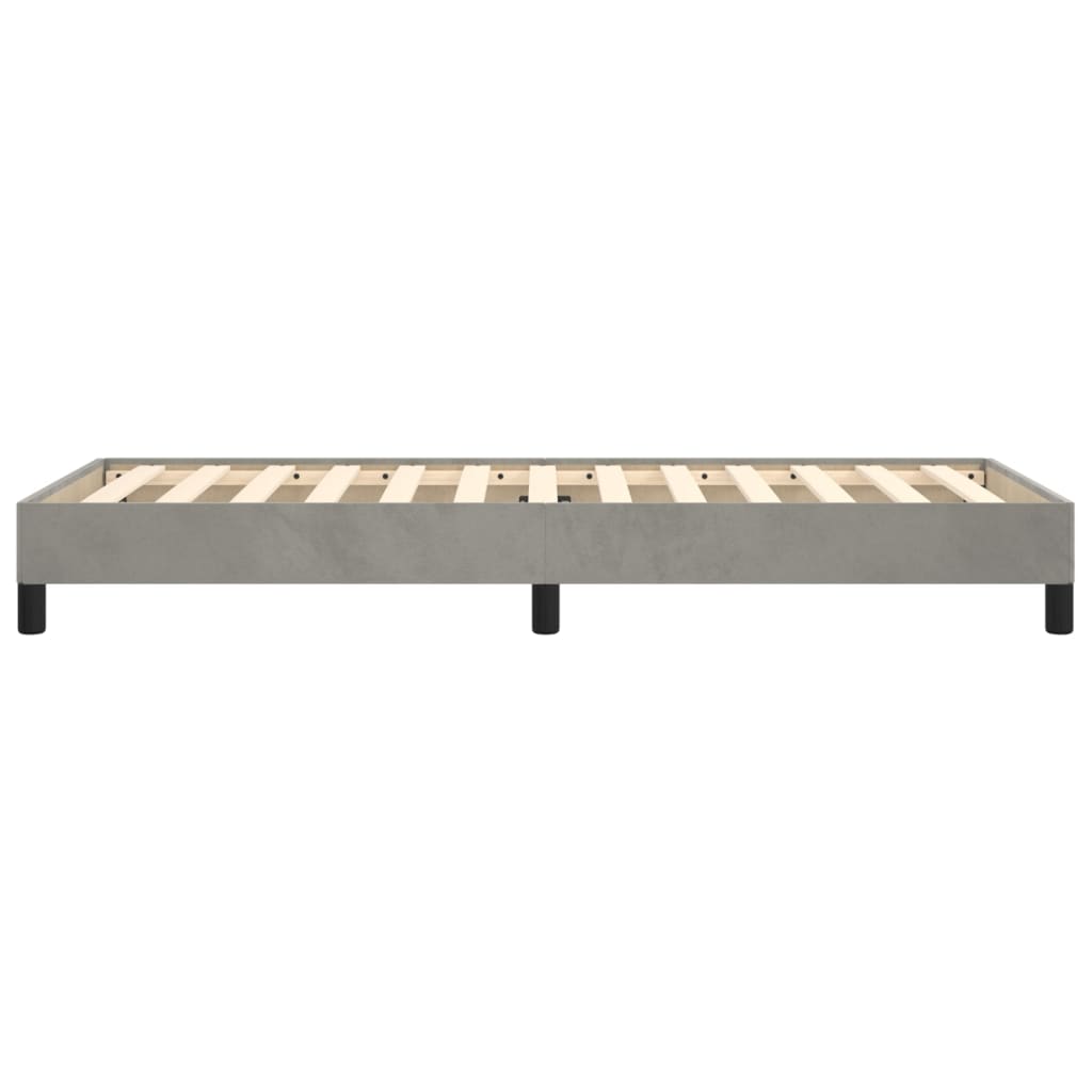 Bettgestell ohne Matratze Hellgrau 90x200 cm Samt