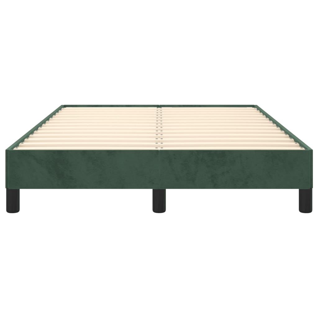 Bettgestell ohne Matratze Dunkelgrün 120x200 cm Samt