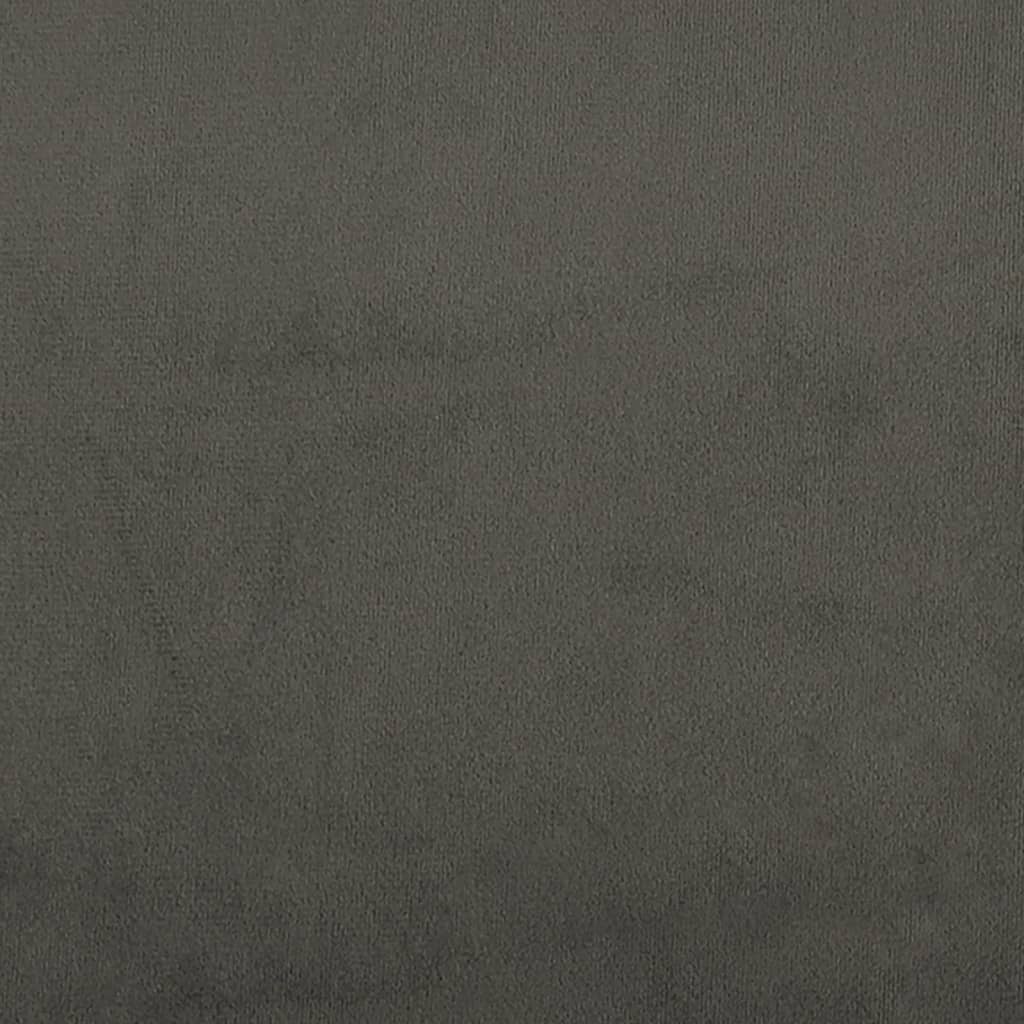 Cadre de lit gris foncé 140x200 cm velours