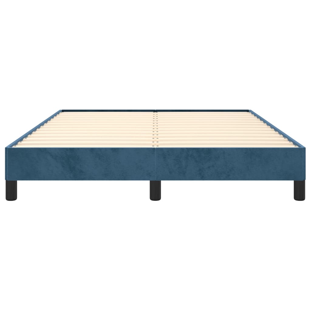 Bettgestell ohne Matratze Dunkelblau 140x200 cm Samt
