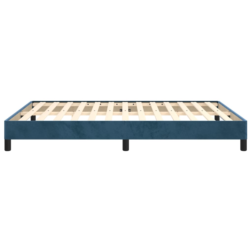 Bettgestell ohne Matratze Dunkelblau 140x200 cm Samt