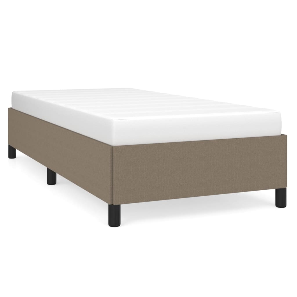 Cadre de lit tissu taupe 80x200 cm