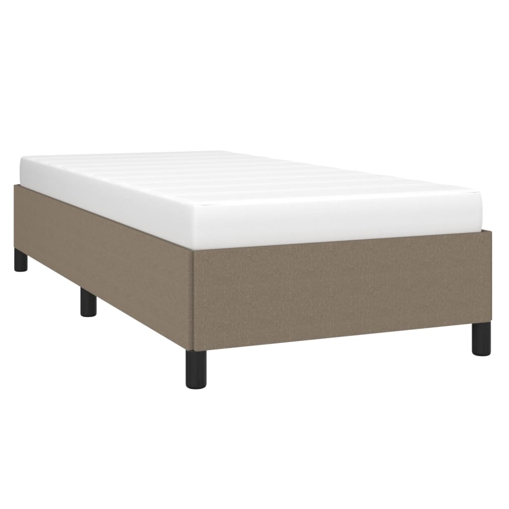 Cadre de lit tissu taupe 80x200 cm