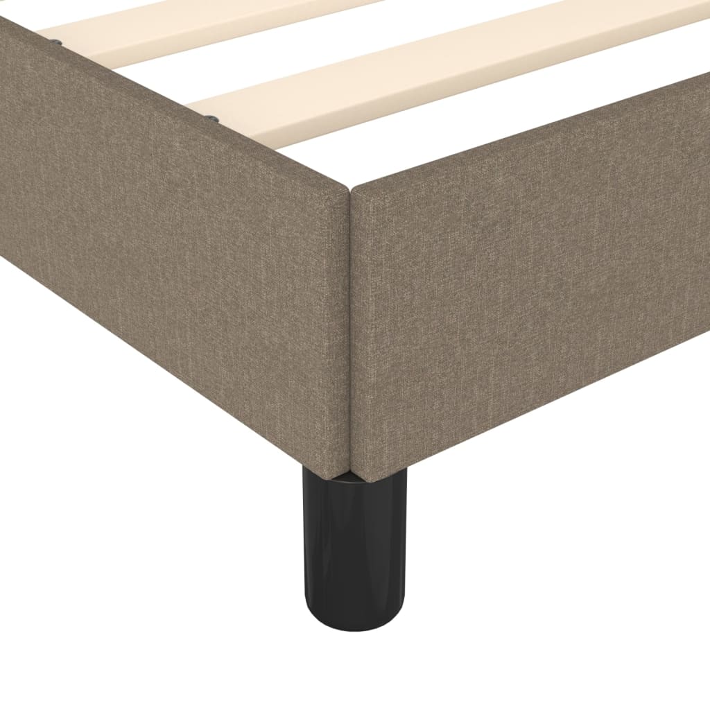 Cadre de lit tissu taupe 80x200 cm