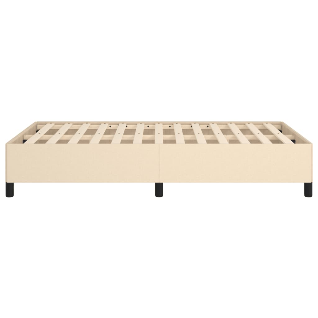 Bettgestell ohne Matratze Creme 120x200 cm Stoff