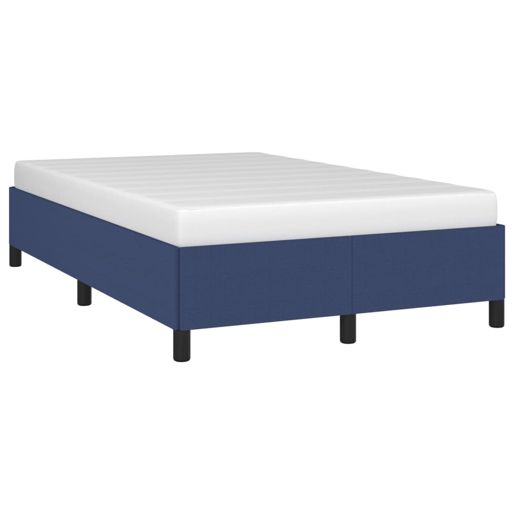 Bed frame blue 120x200 cm fabric