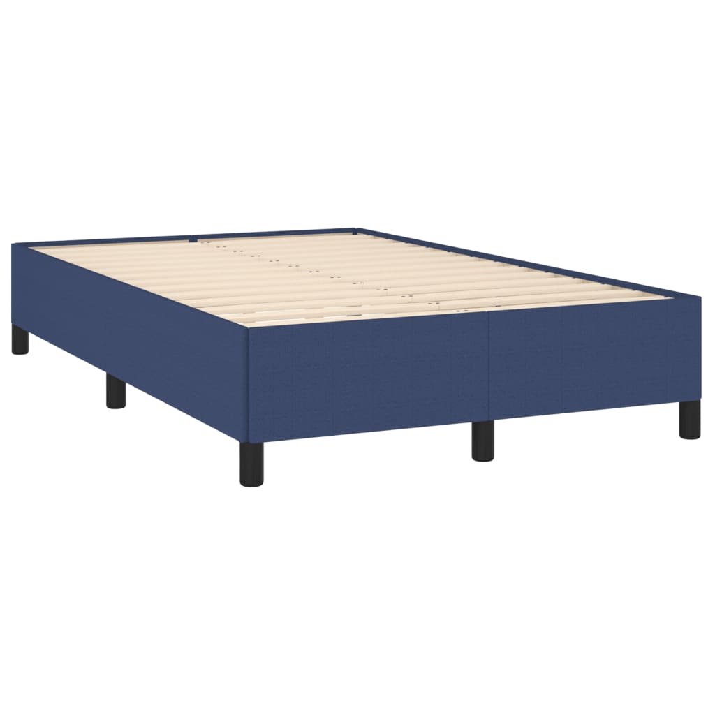 Bed frame blue 120x200 cm fabric