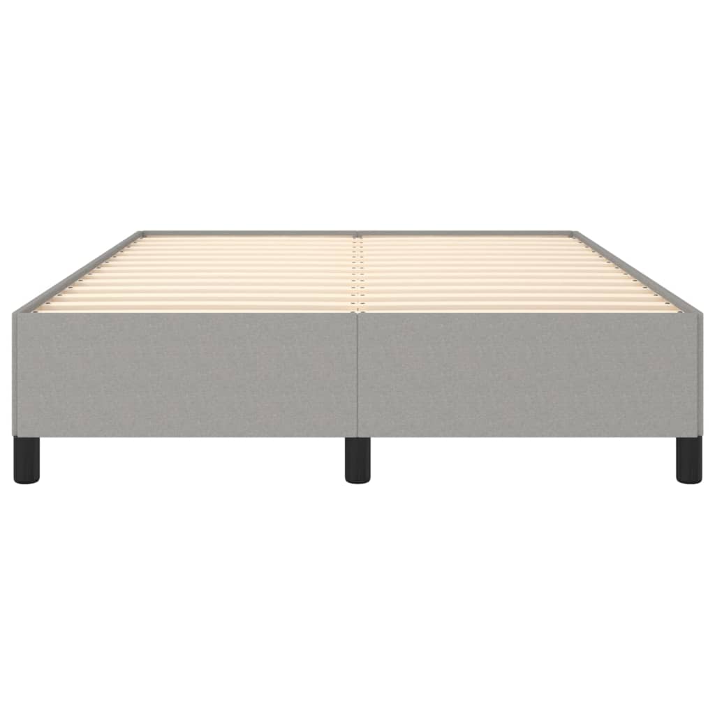 Bettgestell ohne Matratze Hellgrau 140x200 cm Stoff
