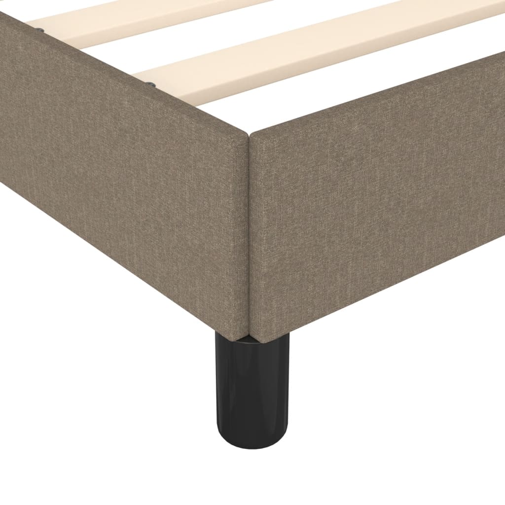 Cadre de lit tissu taupe 140x200 cm