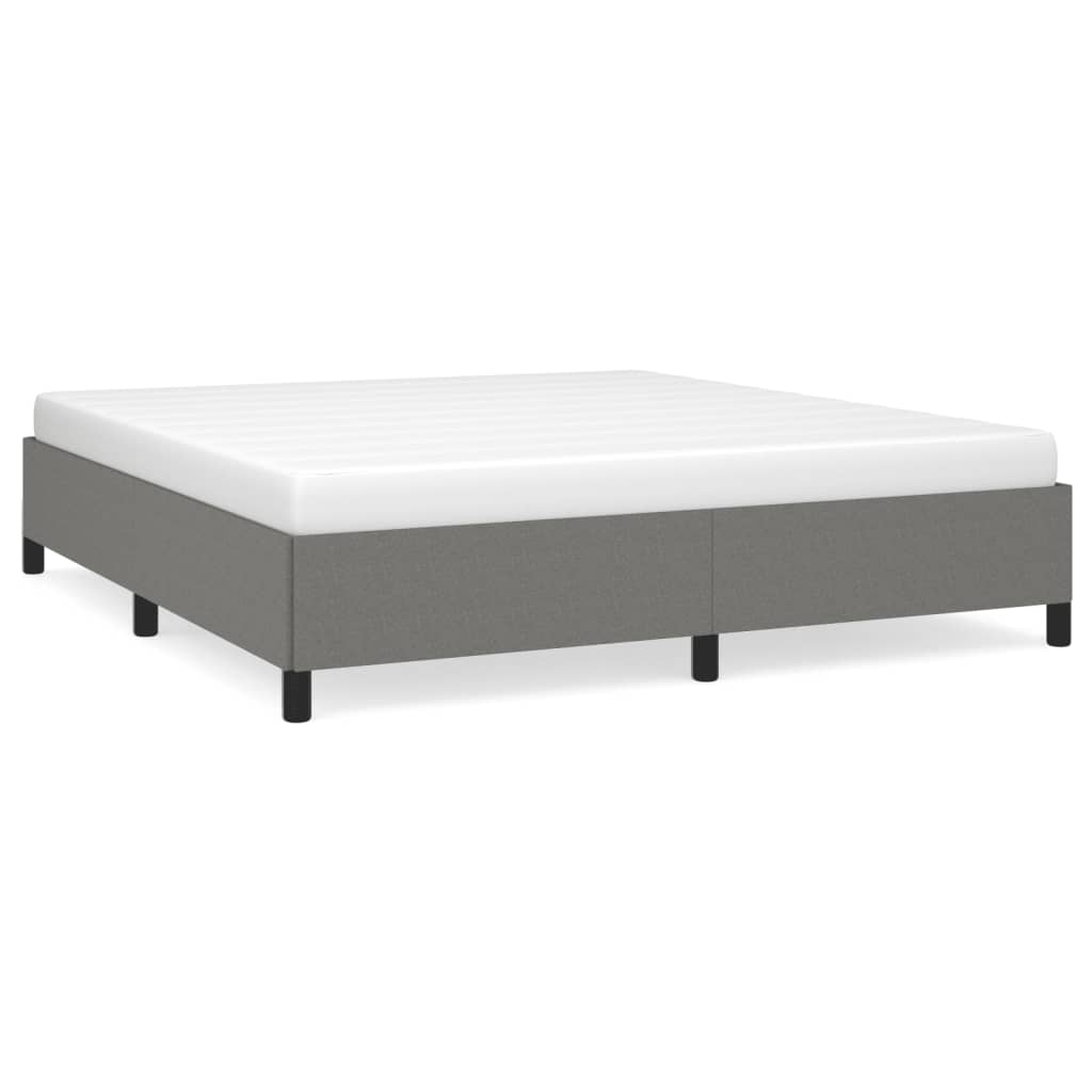 Bed frame dark gray 180×200 cm fabric