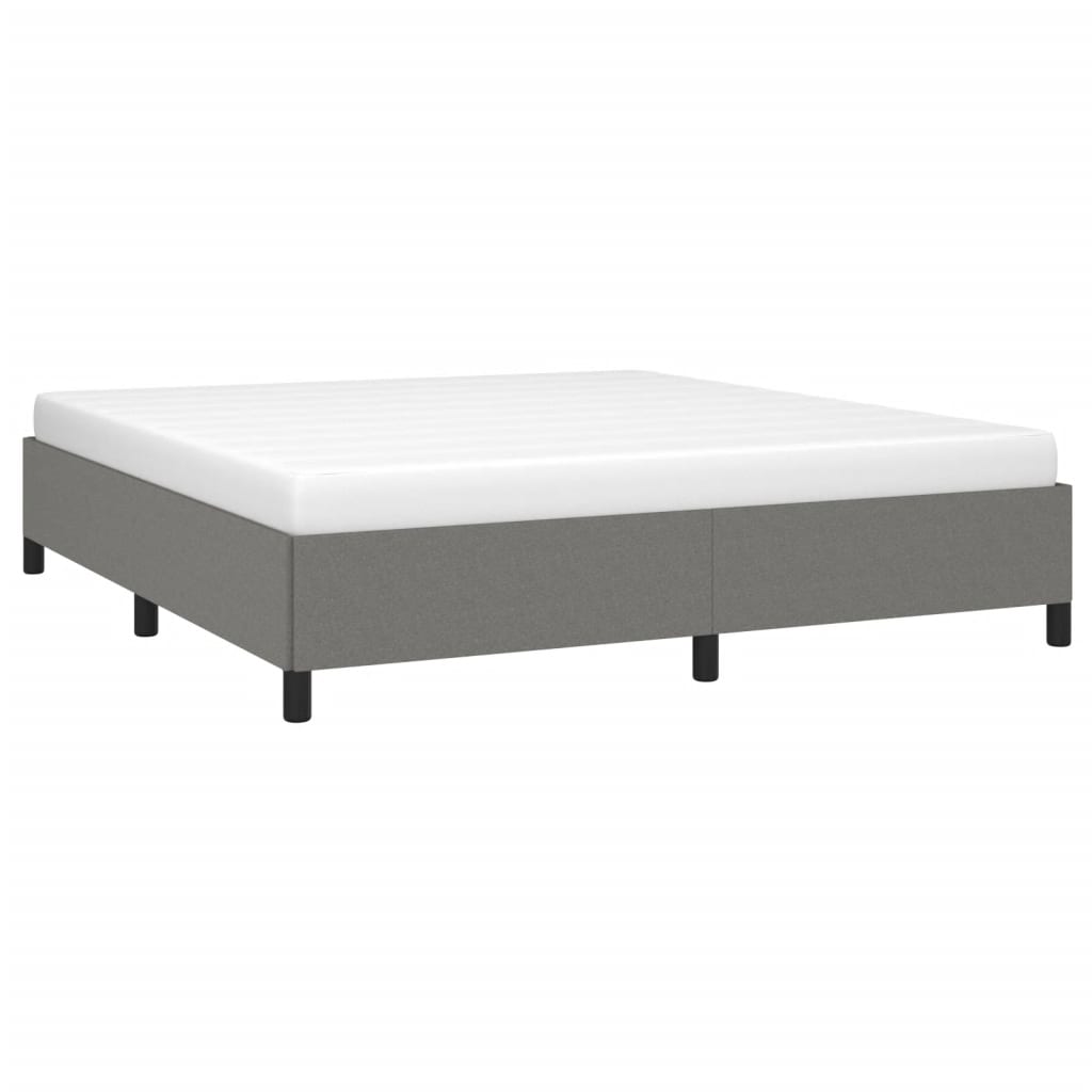 Bed frame dark gray 180×200 cm fabric