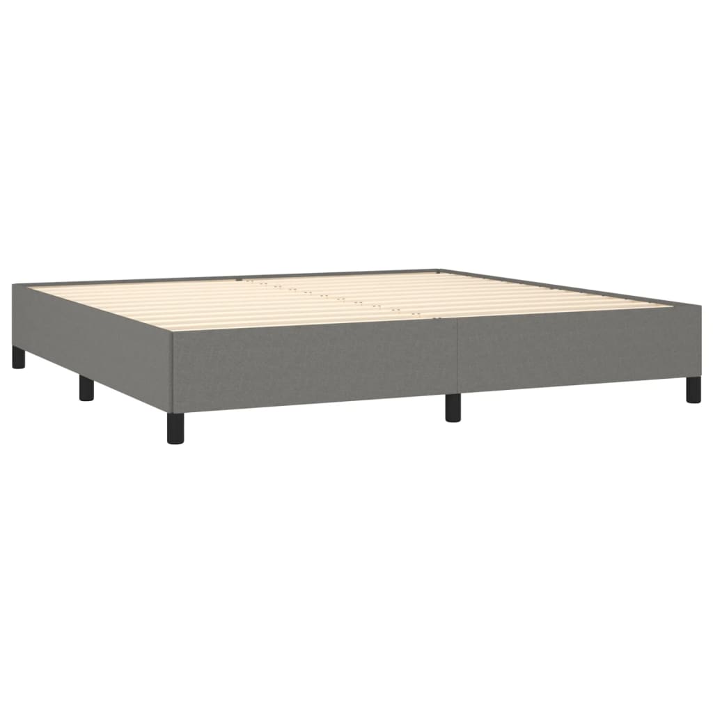 Bed frame dark gray 200x200 cm fabric