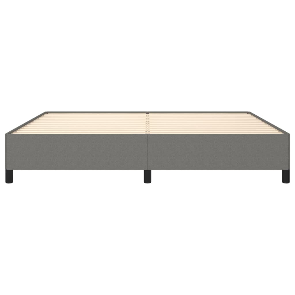 Bed frame dark gray 200x200 cm fabric