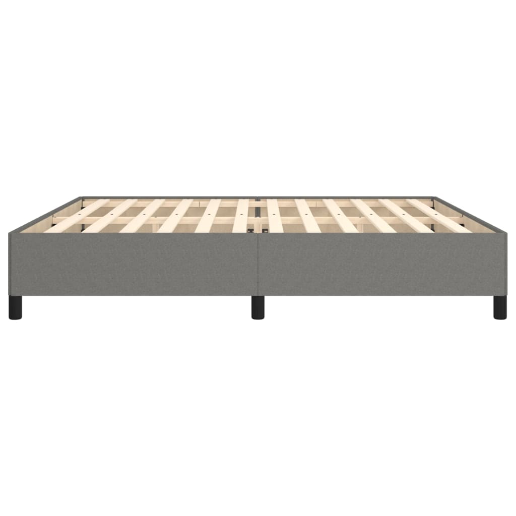 Bed frame dark gray 200x200 cm fabric