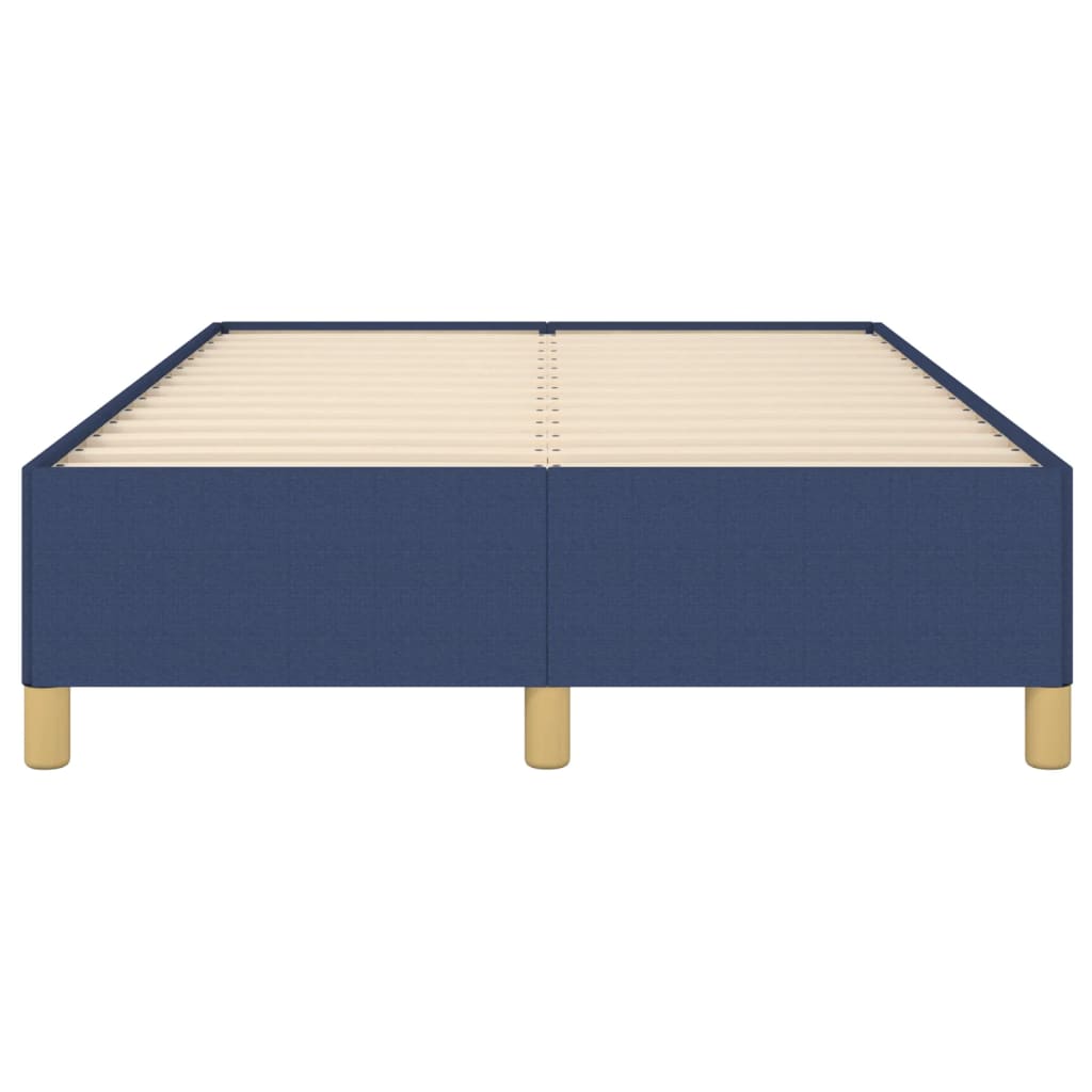 Bed frame blue 120x200 cm fabric