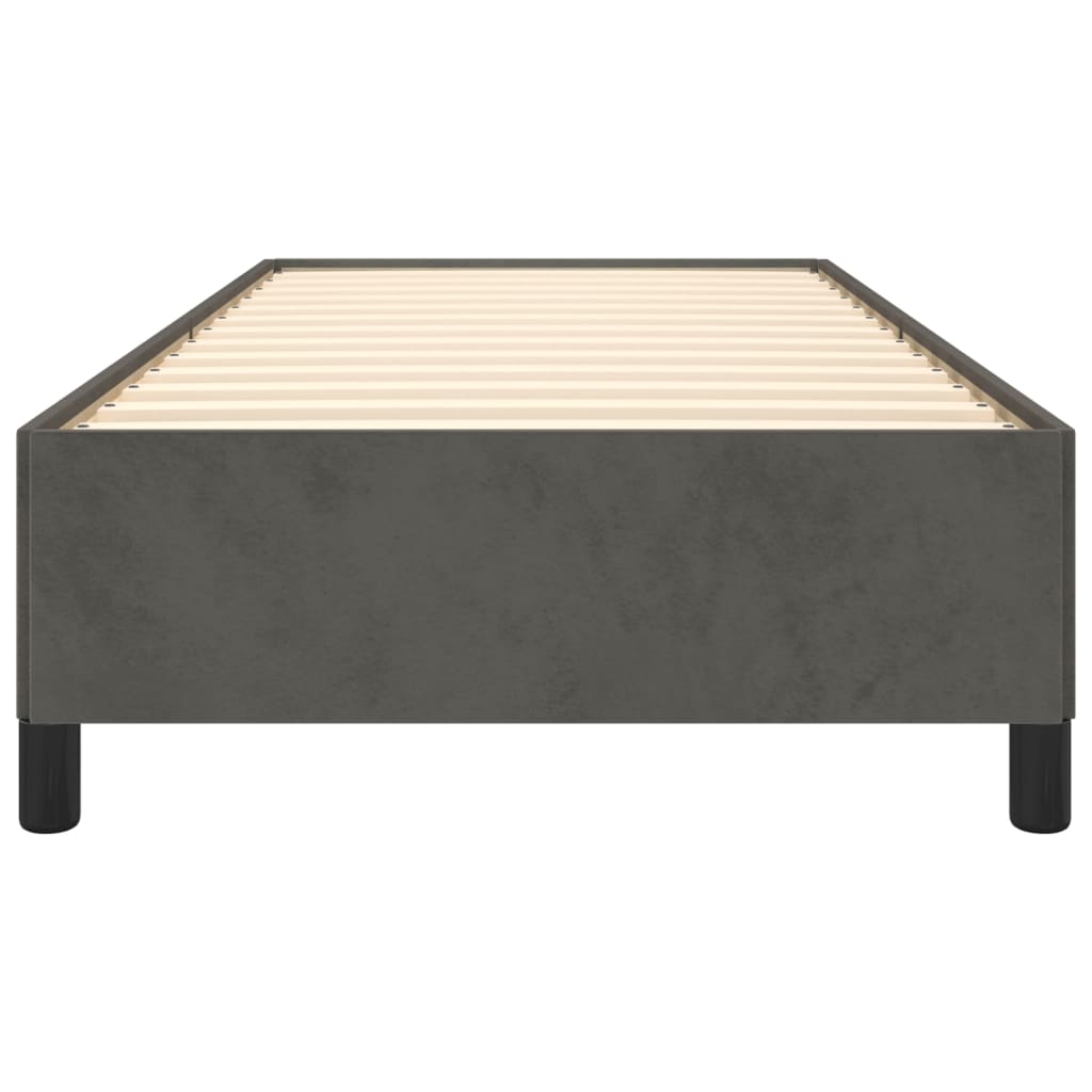 Bed frame dark gray 90x200 cm velvet