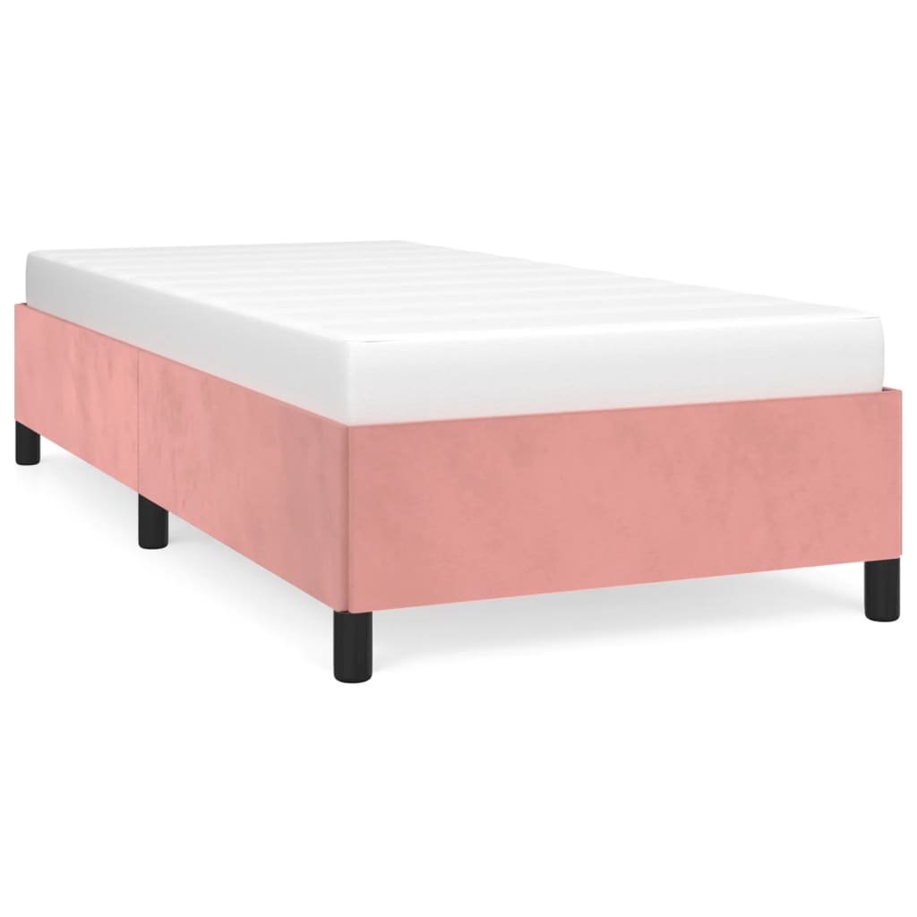Bed frame pink 100x200 cm velvet