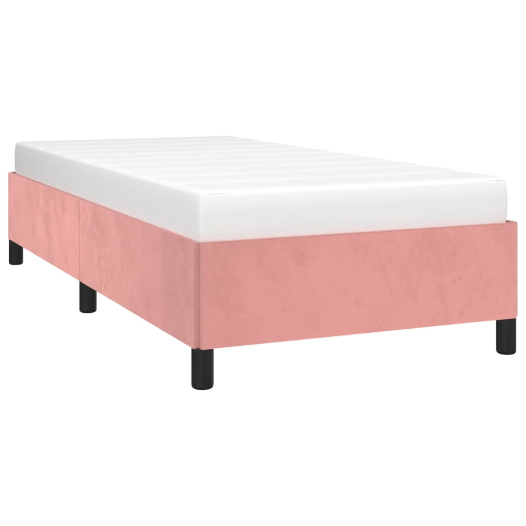 Bed frame pink 100x200 cm velvet