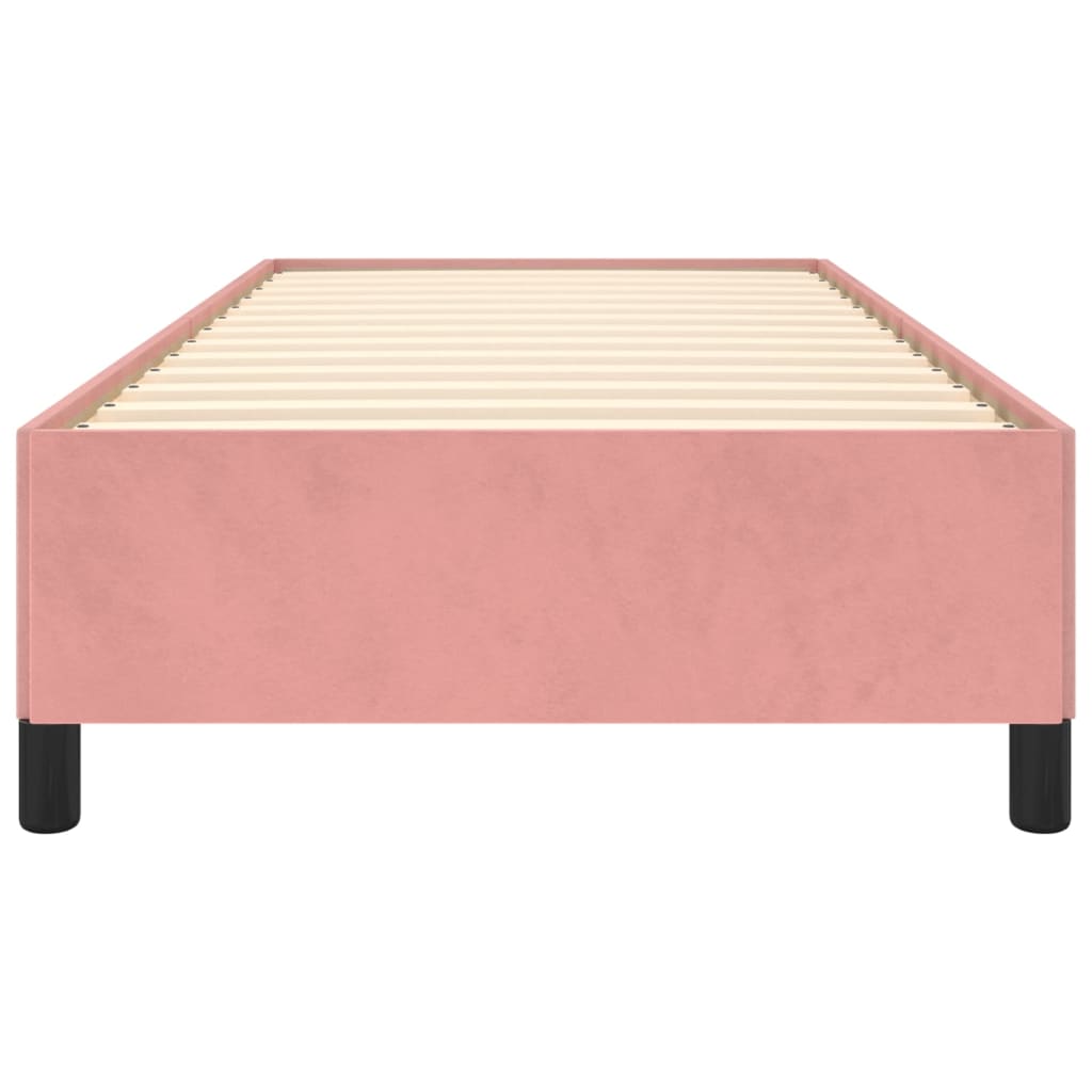 Bed frame pink 100x200 cm velvet
