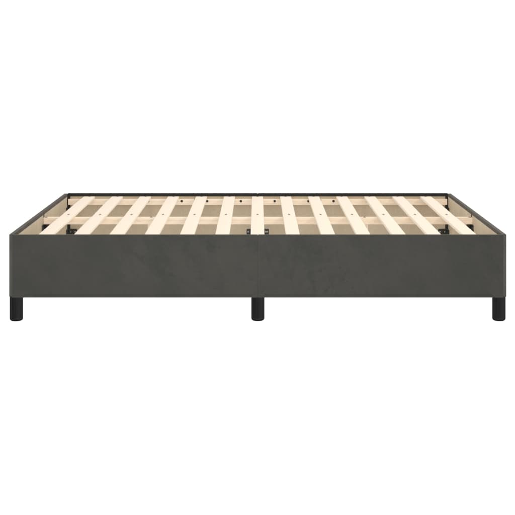 Bed frame dark gray 140x190 cm velvet