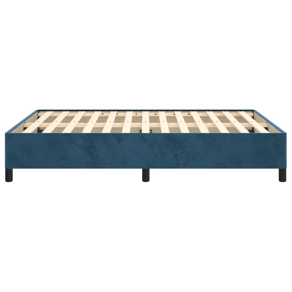 Bed frame dark blue 140x190 cm velvet