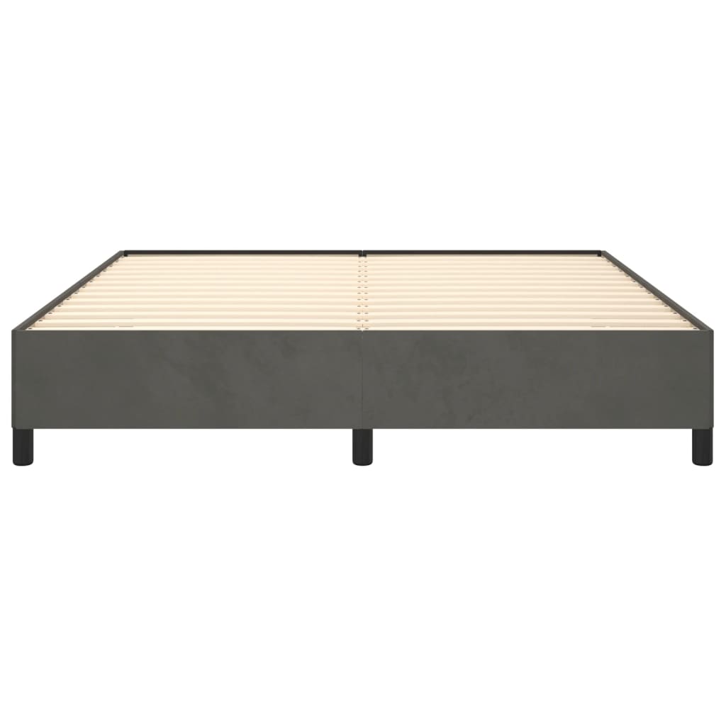 Bettgestell ohne Matratze Dunkelgrau 160x200 cm Samt