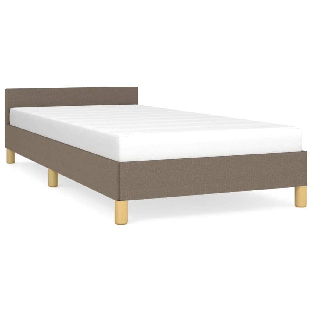 Bettgestell ohne Matratze Taupe 100x200 cm Stoff