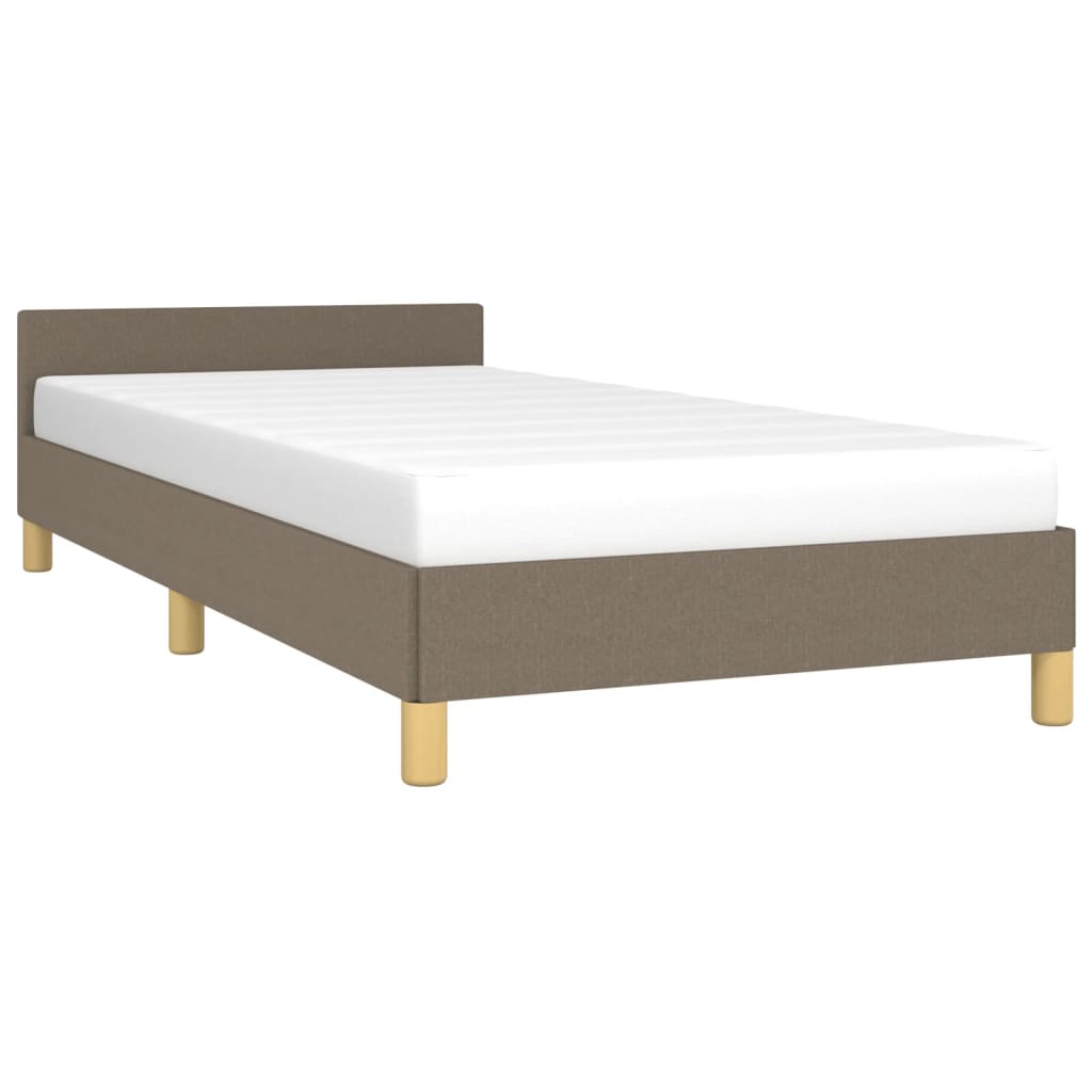 Bettgestell ohne Matratze Taupe 100x200 cm Stoff