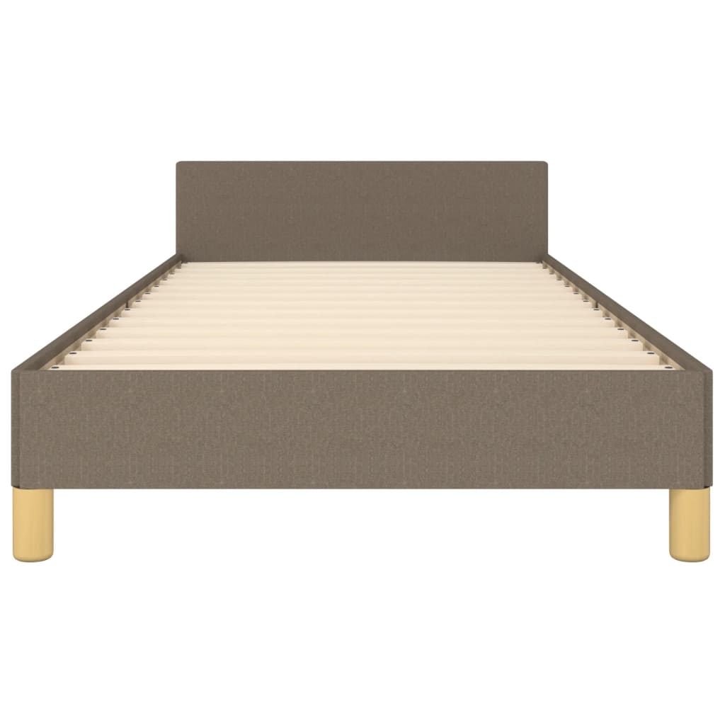 Bettgestell ohne Matratze Taupe 100x200 cm Stoff