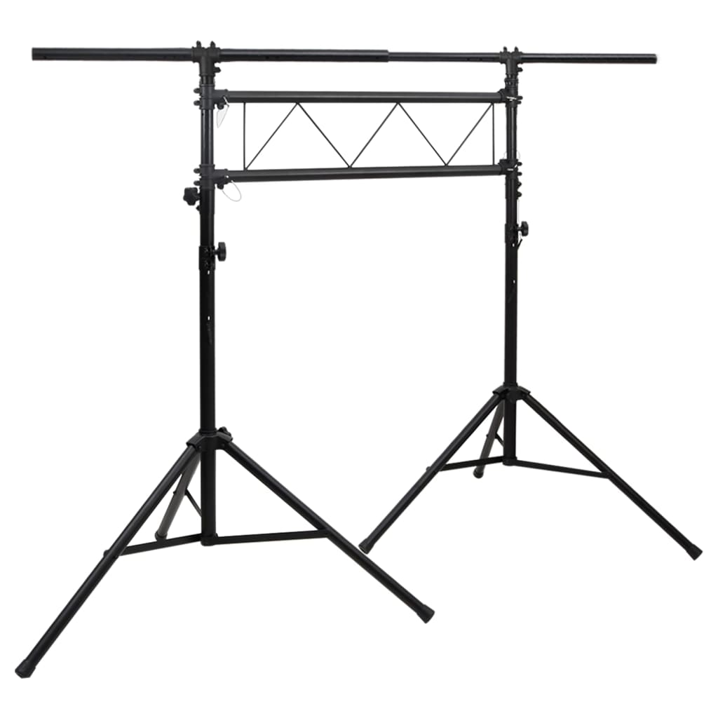 Light stand black 238x115x(180-300) cm steel