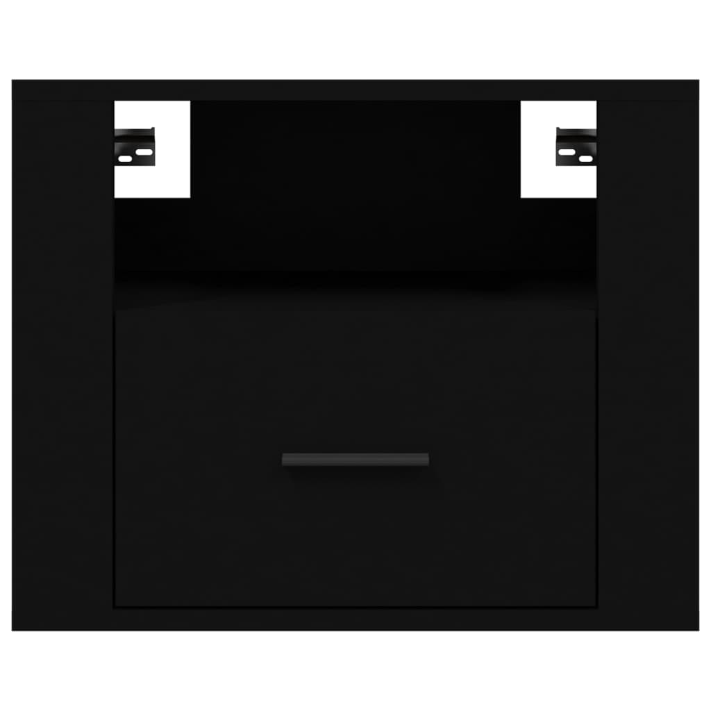 Wall bedside tables 2 pcs. Black 50x36x40 cm