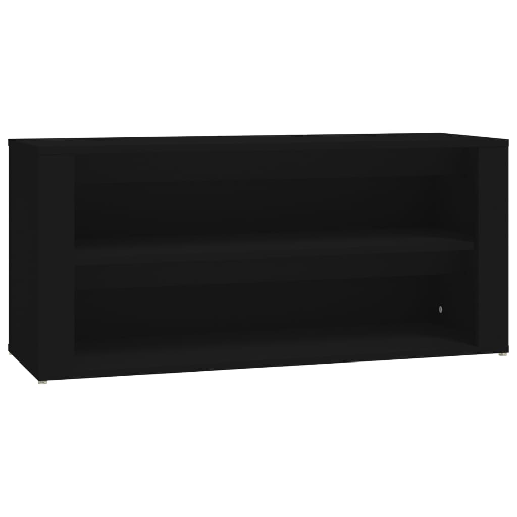 Étagère à chaussures noir 100x35x45 cm en bois