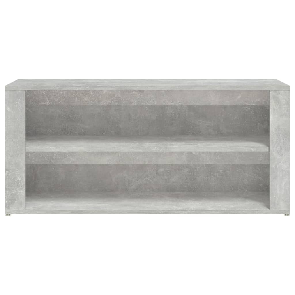 Shoe rack concrete gray 100x35x45 cm made of wood