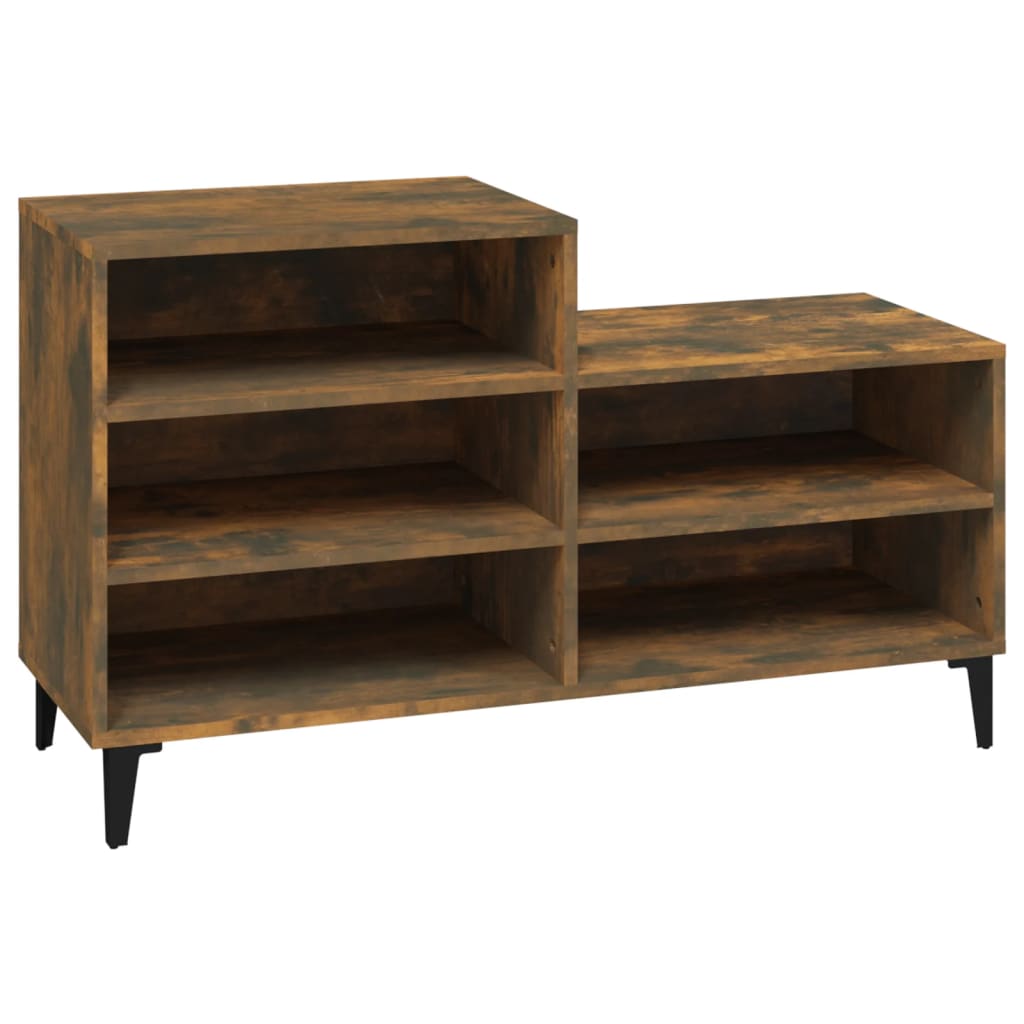 Shoe rack smoked oak 102x36x60 cm made of wood