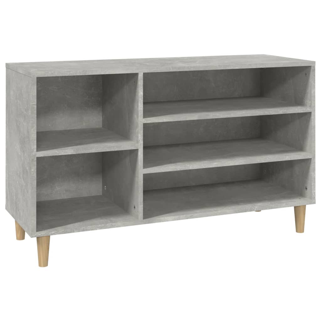 Shoe rack concrete gray 102x36x60 cm made of wood