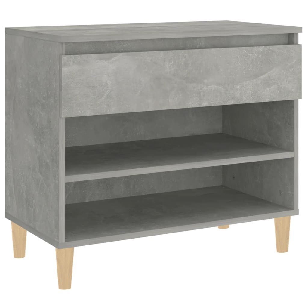 Shoe rack concrete gray 70x36x60 cm made of wood