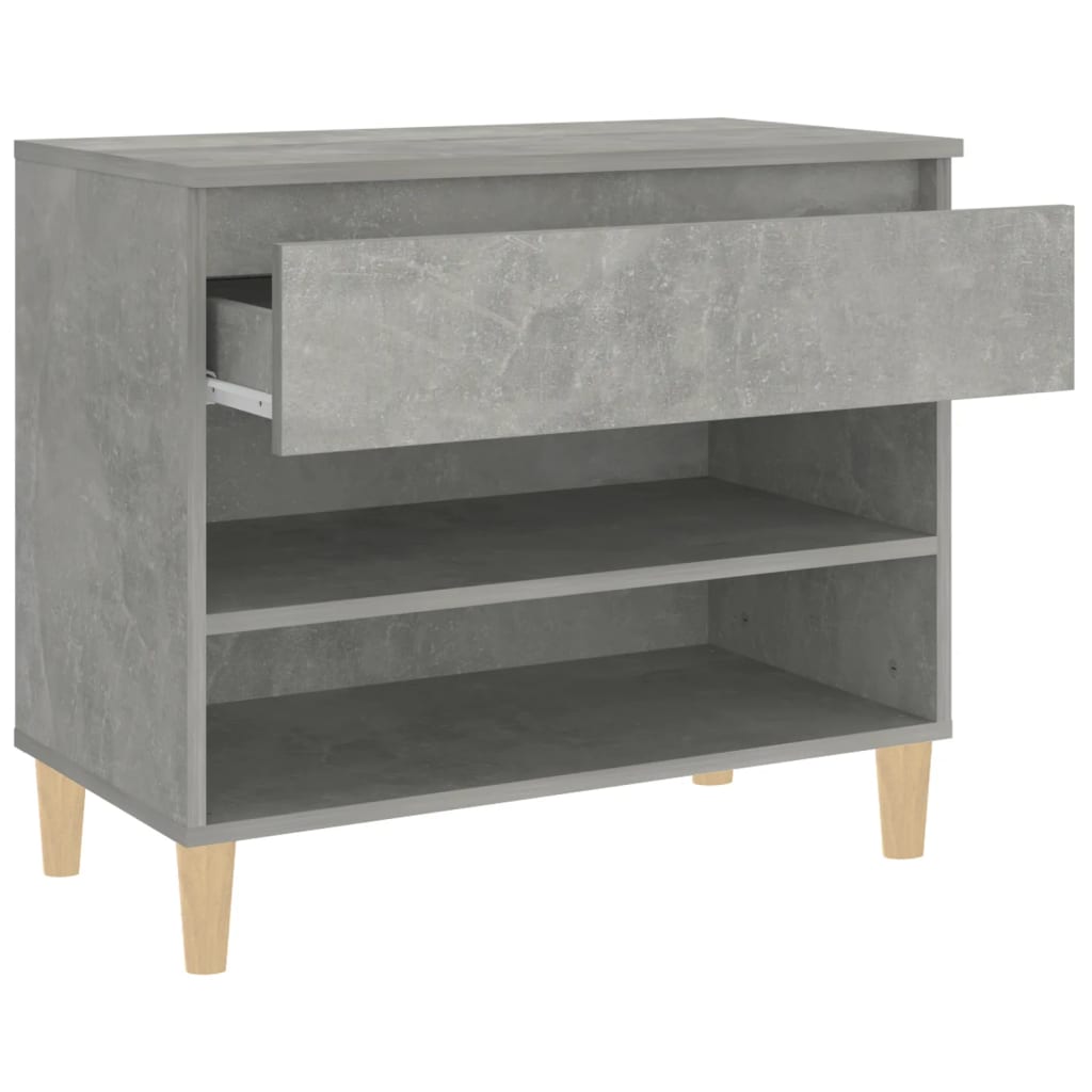 Shoe rack concrete gray 70x36x60 cm made of wood