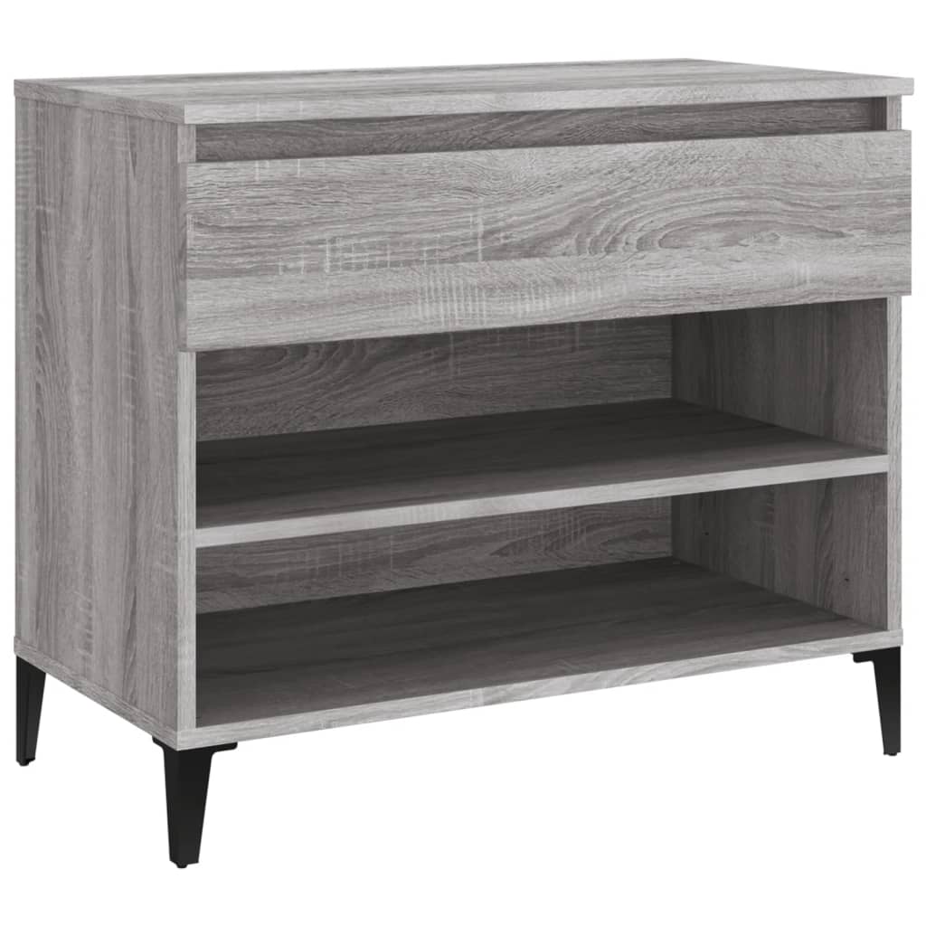 Étagère à chaussures gris Sonoma 70x36x60 cm en bois