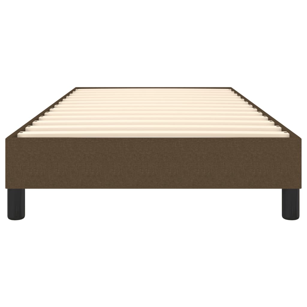 Bettgestell ohne Matratze Dunkelbraun 90x200 cm Stoff