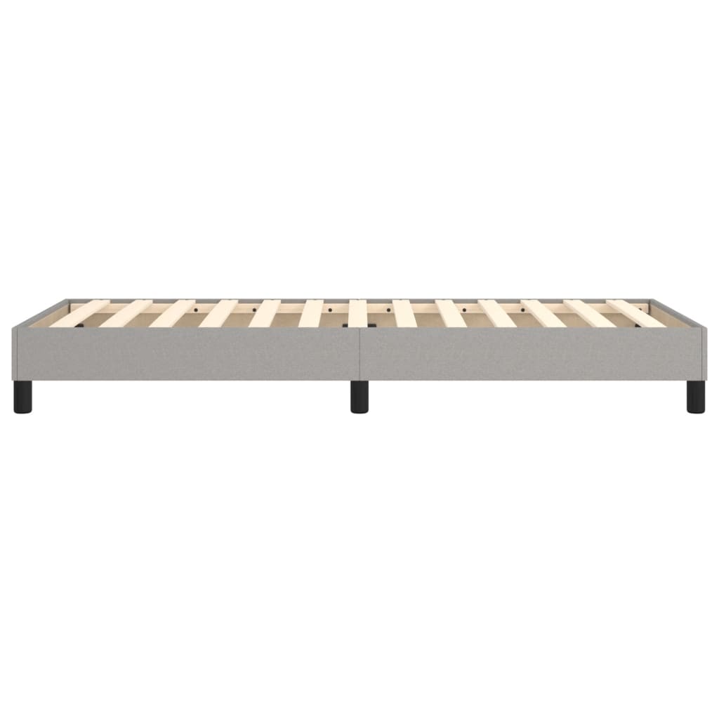 Bettgestell ohne Matratze Hellgrau 100x200 cm Stoff
